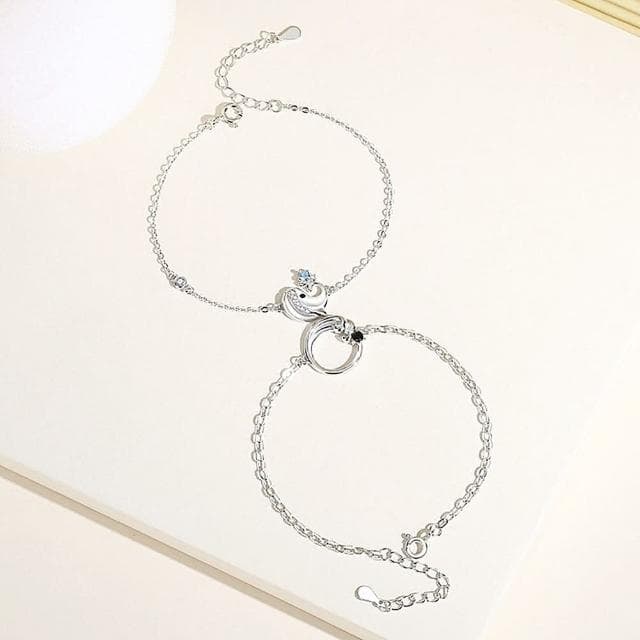 【米蘭精品】現貨+預購 925純銀手鍊情侶對鍊-精緻水鑽波浪戒生日情人節聖誕節交換禮物男女飾品74dv12