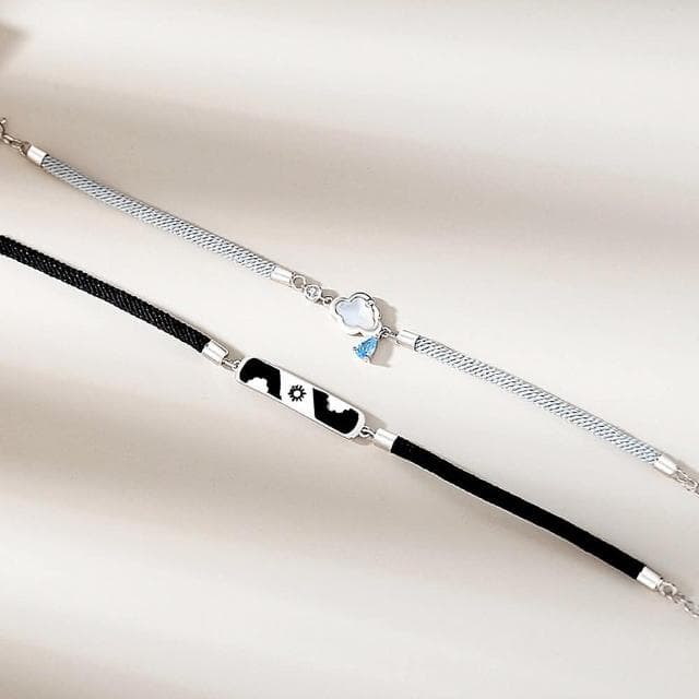 【米蘭精品】現貨+預購 925純銀手鍊情侶對鍊-晴天造型尾扣生日情人節聖誕節交換禮物男女飾品74dv49