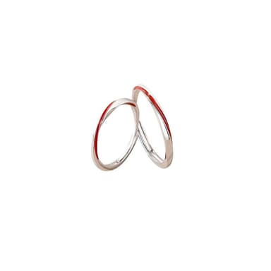 【米蘭精品】現貨+預購 925純銀戒指情侶對戒-高級感紅絲絨螺旋感細戒生日情人節聖誕節交換禮物男女飾品74dw25