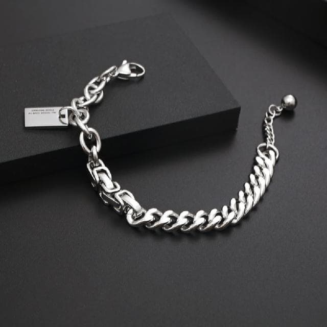【米蘭精品】現貨+預購 鈦鋼手鍊鈦鋼手鏈個性吊牌嘻哈粗曠情侶飾品聖誕節交換禮物74fl1