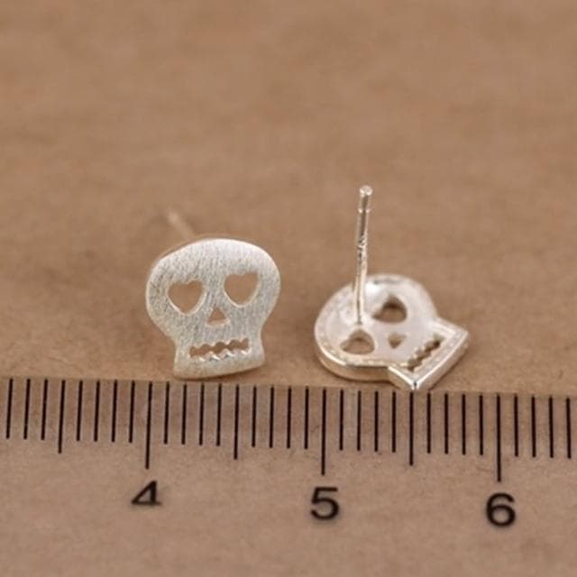 【米蘭精品】現貨+預購 耳環流行銀飾品耳針式耳飾個性骷髏頭時尚精選情人節生日禮物聖誕節交換禮物首選73ag213