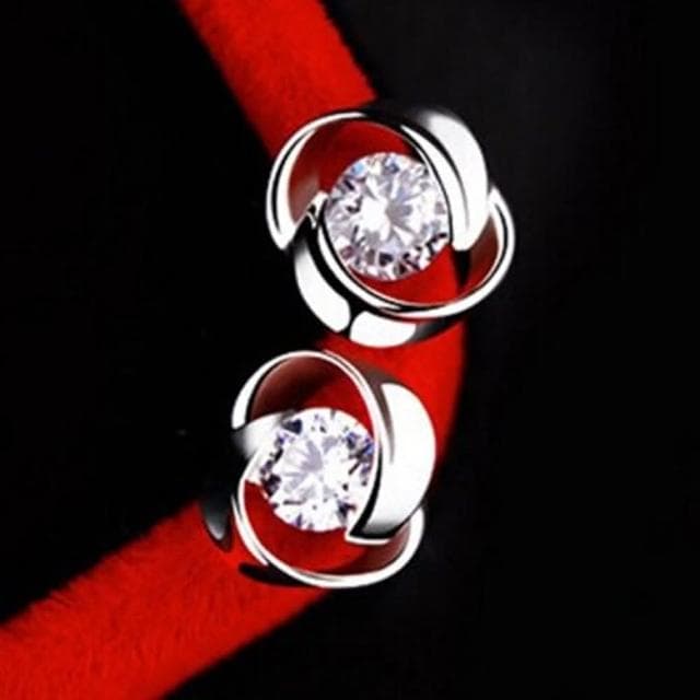 【米蘭精品】現貨+預購 耳環流行銀飾品鑲鑽耳飾簡約精緻玫瑰花時尚情人節生日禮物聖誕節交換禮物首選73ag288