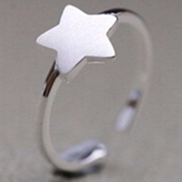 【米蘭精品】現貨+預購 戒指流行銀飾品星星造型簡約迷人百搭母親節生日情人節聖誕節交換禮物73ae74