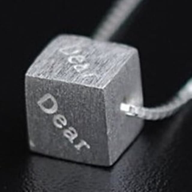 【米蘭精品】現貨+預購 項鍊銀飾品方塊造型獨特唯美百搭母親節生日情人節聖誕節交換禮物73y45