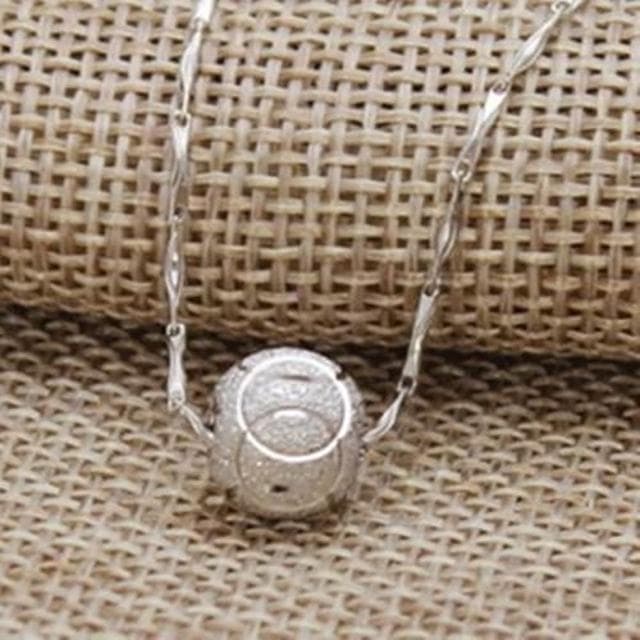 【米蘭精品】現貨+預購 磨砂項鍊流行銀飾品簡約細緻香巴拉轉運珠母親節生日情人節聖誕節交換禮物73v30