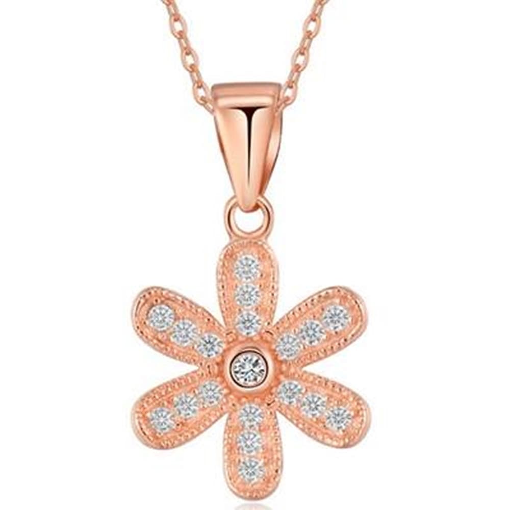 【米蘭精品】現貨+預購 太陽花項鍊流行銀飾品鑲鑽簡約精緻母親節生日情人節聖誕節交換禮物73v92