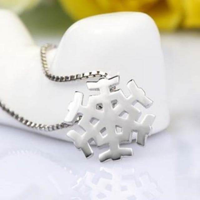 【米蘭精品】現貨+預購 雪花項鍊流行銀飾品優雅精緻浪漫母親節生日情人節聖誕節交換禮物73v155