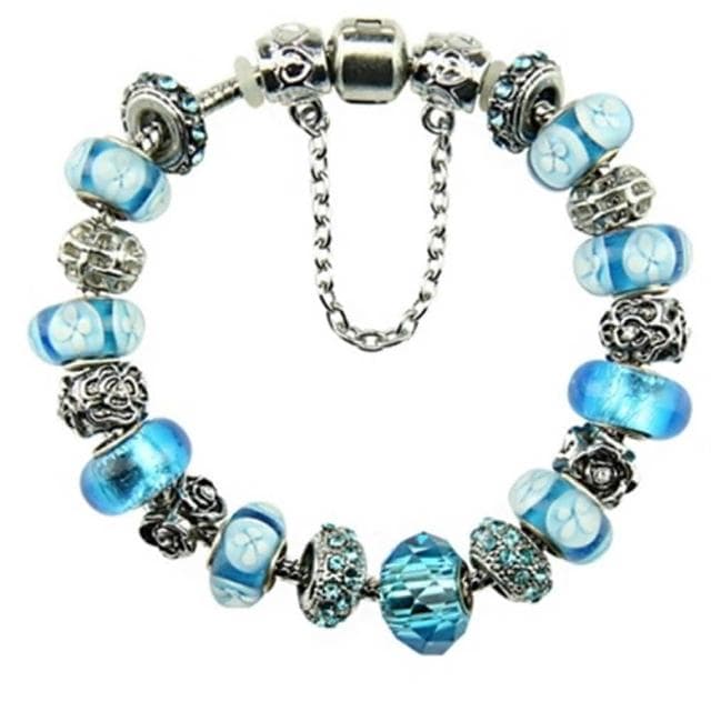 【米蘭精品】現貨+預購 串珠手鍊流行飾品琉璃珠水優雅水藍時尚母親節情人節生日聖誕節交換禮物2款73ay10