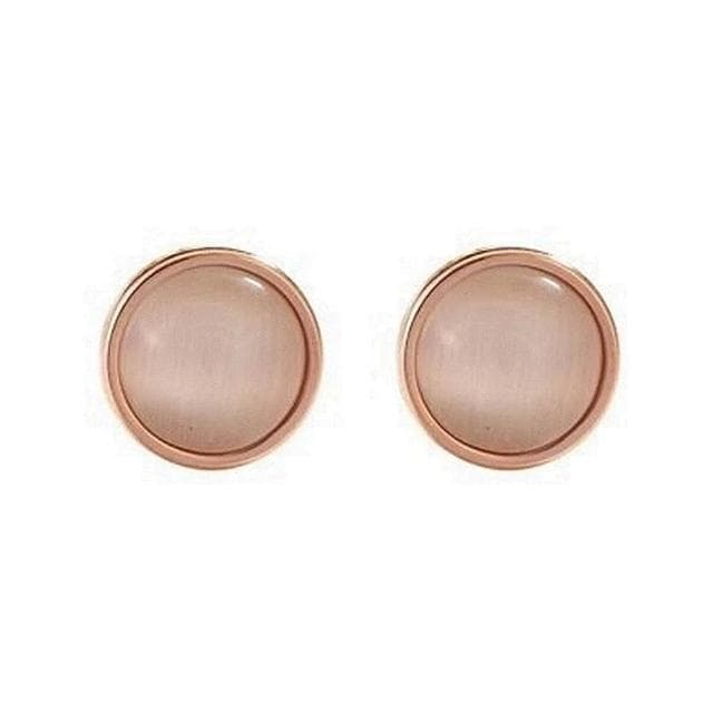 【米蘭精品】現貨+預購 玫瑰金黑瑪瑙耳環流行飾品黑色圓牌時尚簡約生日情人節聖誕節交換禮物男飾品71at30
