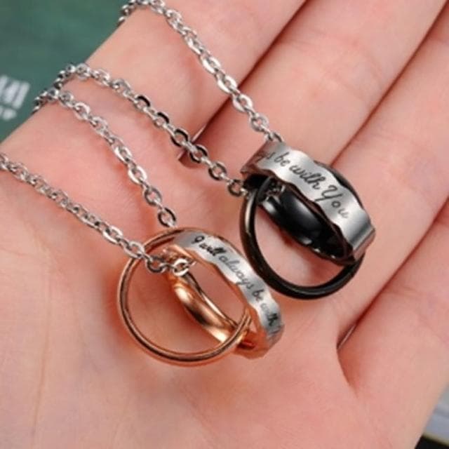 【米蘭精品】現貨+預購 鈦鋼項鍊情侶對鍊流行飾品精美簡單經典圓環七夕情人節生日聖誕節交換禮物2色73cl12
