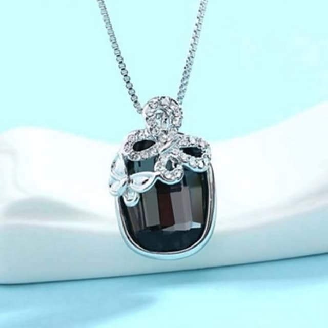 【米蘭精品】現貨+預購 項鍊水晶流行飾品鑲鑽高貴大方鑲寶石母親節情人節生日聖誕節交換禮物3色73aj105