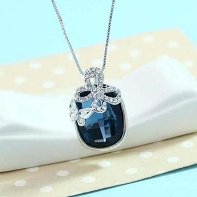 【米蘭精品】現貨+預購 項鍊水晶流行飾品鑲鑽高貴大方鑲寶石母親節情人節生日聖誕節交換禮物3色73aj105
