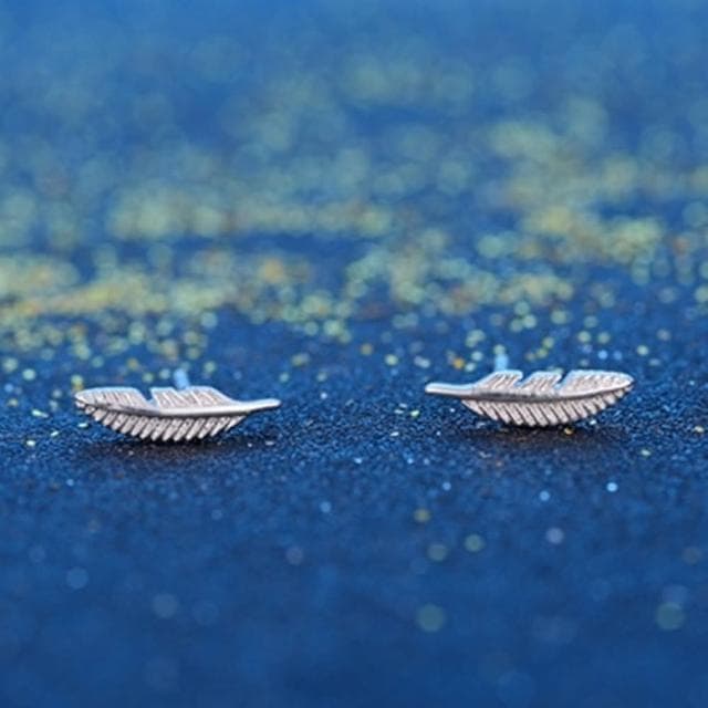 【米蘭精品】現貨+預購 耳環耳針式流行銀飾品精緻羽毛七夕情人節生日聖誕節交換禮物73ac21