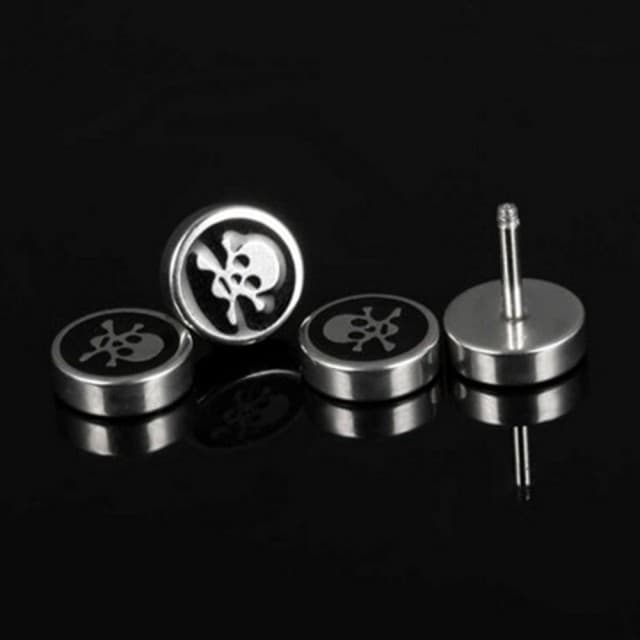 【米蘭精品】現貨+預購 鈦鋼耳環耳飾可愛時尚百搭骷顱頭母親節情人節生日聖誕節交換禮物73cn46