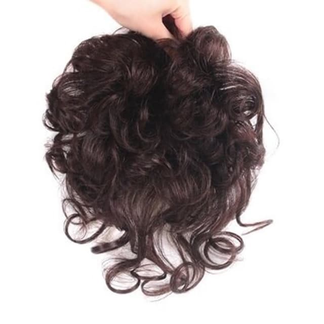 【米蘭精品】現貨+預購 假髮片真髮絲短捲髮隱形無痕補髮女假髮母親節禮物3色73us48