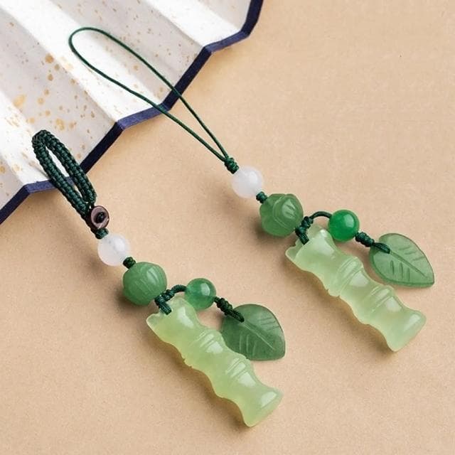 【米蘭精品】現貨+預購 手機掛飾鑰匙扣清幽竹韶岫玉玉竹包包配飾母親節情人節生日聖誕節交換禮物2款73xd30