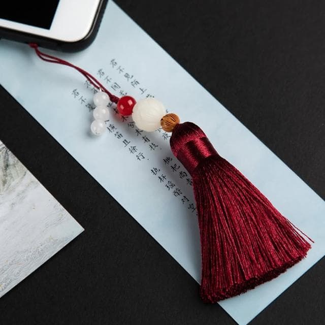 【米蘭精品】現貨+預購 手機掛飾鑰匙扣菩提黃楊木蓮花流蘇包包配飾母親節情人節生日聖誕節交換禮物4款73xd20