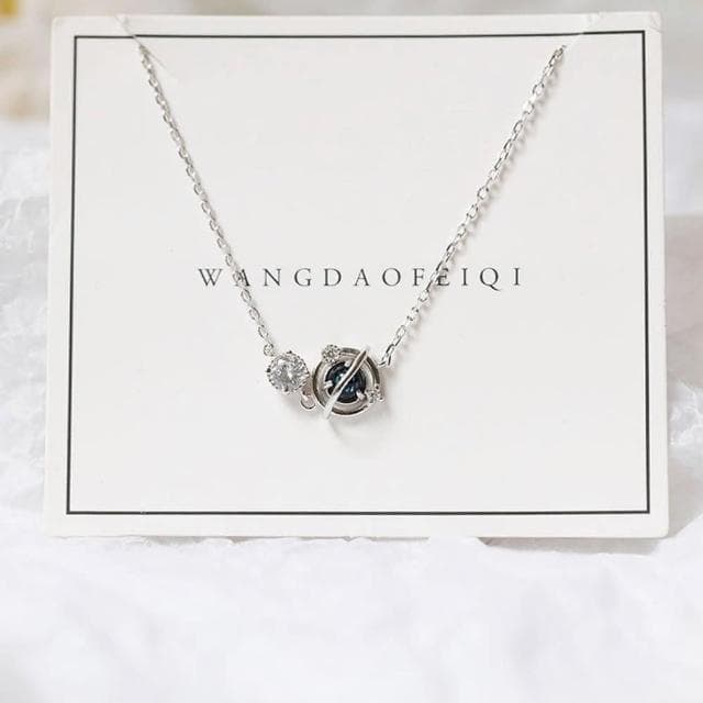 【米蘭精品】現貨+預購 925純銀手鍊鋯石手鏈琉璃宇宙星球個性情人節生日聖誕節交換禮物女飾品74ar4