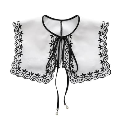 【米蘭精品】現貨+預購 假領子襯衫領片刺繡花邊大翻領披肩女裝配件情人節生日聖誕節交換禮物74ac8