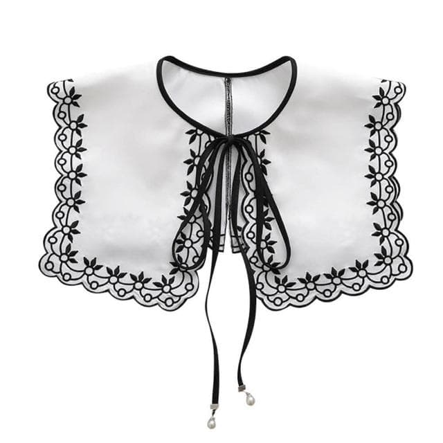【米蘭精品】現貨+預購 假領子襯衫領片刺繡花邊大翻領披肩女裝配件情人節生日聖誕節交換禮物74ac8