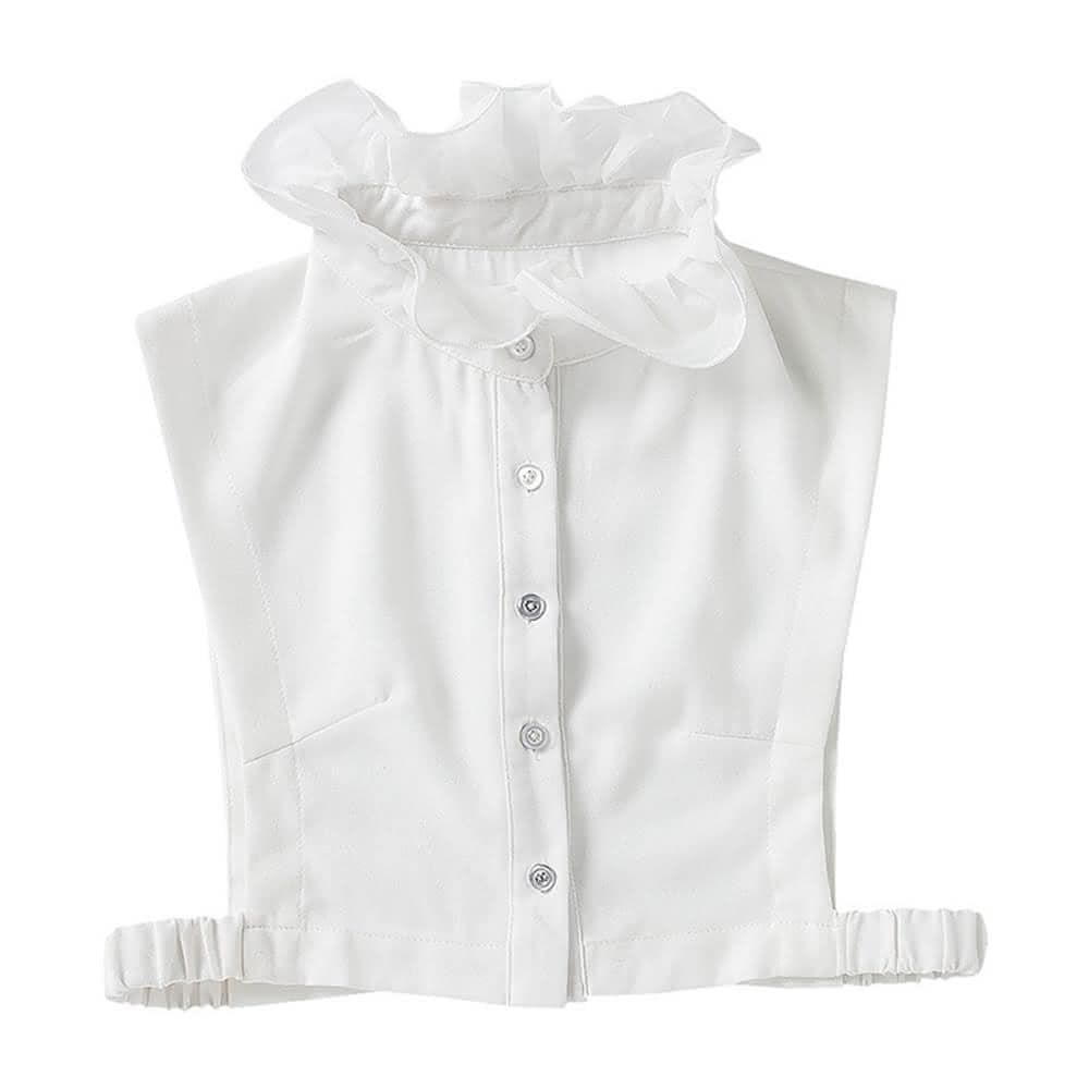 【米蘭精品】現貨+預購 假領子襯衫領片網紗木耳邊立領百搭女裝配件情人節生日聖誕節交換禮物2色74ac33