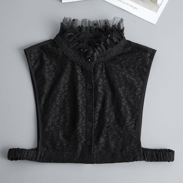 【米蘭精品】現貨+預購 假領子襯衫領片網紗立領釘珠蕾絲女裝配件情人節生日聖誕節交換禮物2色74ac38