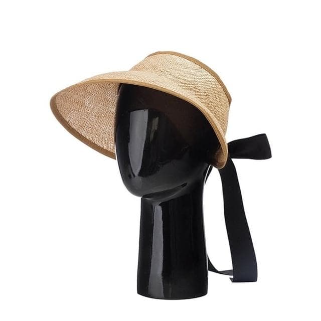 【米蘭精品】現貨+預購 草帽防曬空頂帽織帶包邊蝴蝶結綁帶女帽子母親節情人節生日聖誕節交換禮物2色74bw9