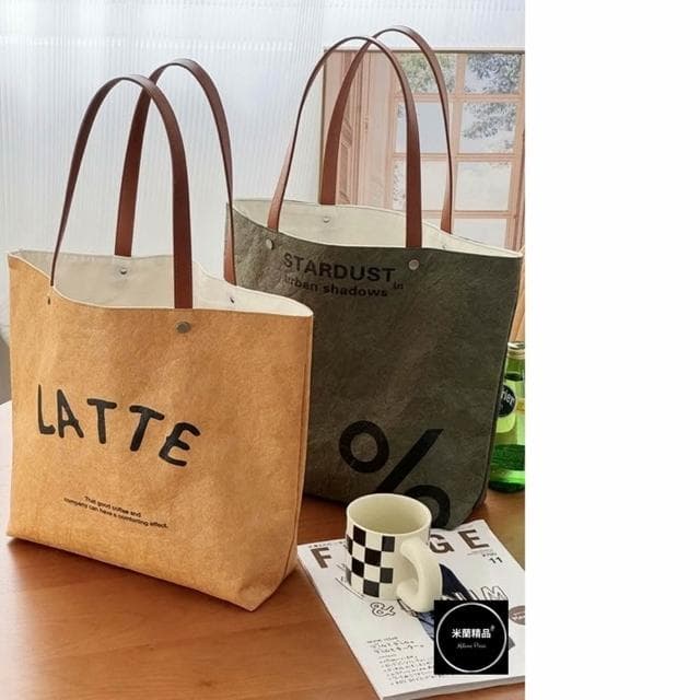 【米蘭精品】情人節禮物 現貨+預購 帆布包肩背包托特包側背包單肩背包休閒隨身女包包-杜邦紙防水復古文藝2色74jn9