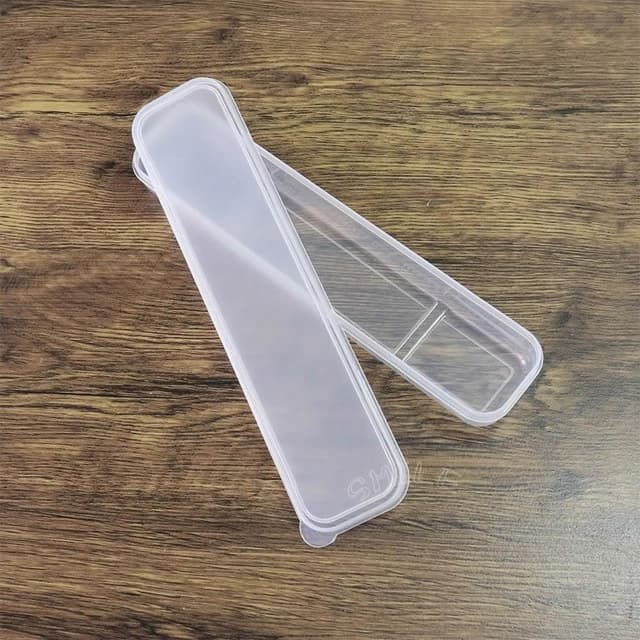 透白環保餐具盒筷盒收納盒可放23cm筷子