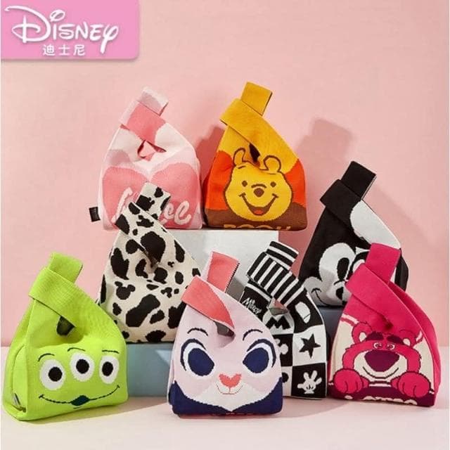 【Disney 迪士尼】現貨  禮物  🏰 迪士尼 正版 史迪奇 三眼怪 米奇  維尼熊 唐老鴨 針織小包 手拎包 手腕包 手機包包 手提包