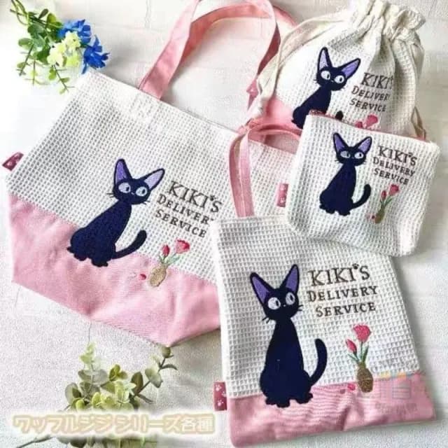 【Marushin 丸真】日本 🇯🇵 龍貓 魔女宅急便 華夫格刺繡 春天系列 宮崎駿  托特包 手提包 束口袋 拉鍊包 零錢包