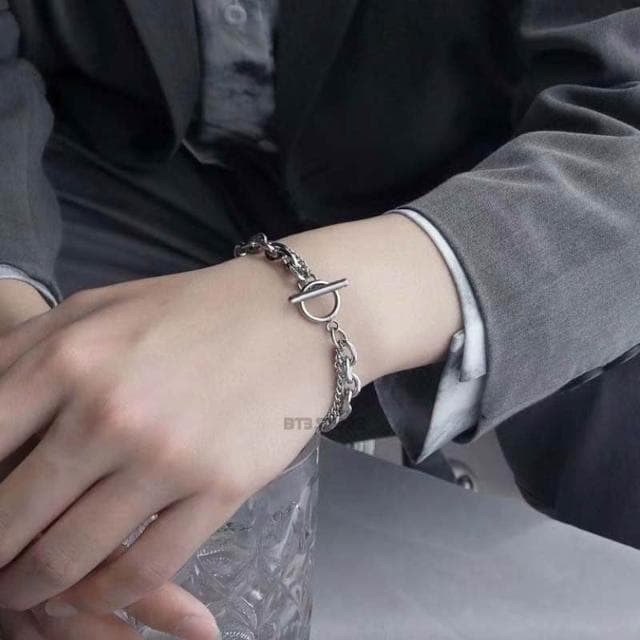 BT3 store 現貨 鈦鋼 OT型手鍊 鈦鋼手鍊 手鍊男 手鍊女 鈦鋼手鏈 雙層手鍊 穿搭單品 MW54