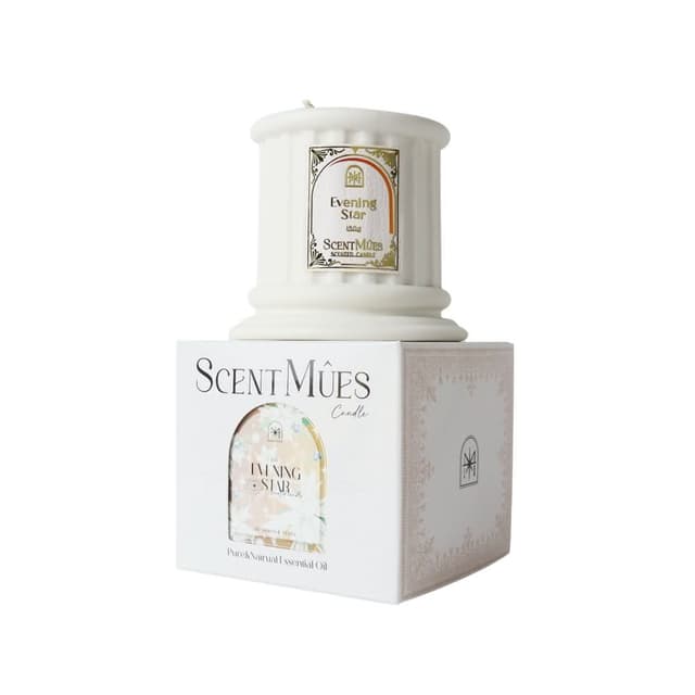 【ScentMues 森繆斯】Mucha晚星 精油香氛大豆蠟燭 150g 層次東方調(慕夏 月與星辰系列)