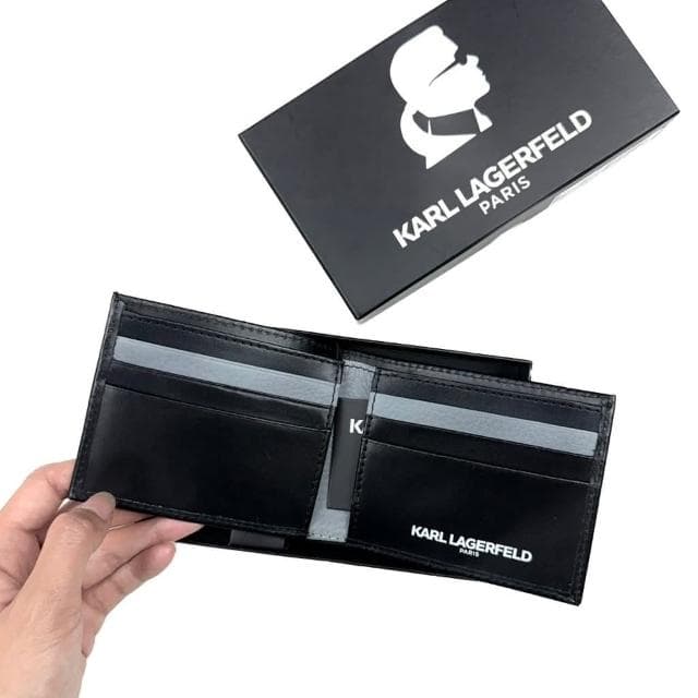 【KARL LAGERFELD 卡爾】卡爾 Karl 禮盒組 鑰匙圈 卡夾 錢包 皮夾禮盒 真皮皮夾 錢包 生日禮物 皮夾 送禮  #1013