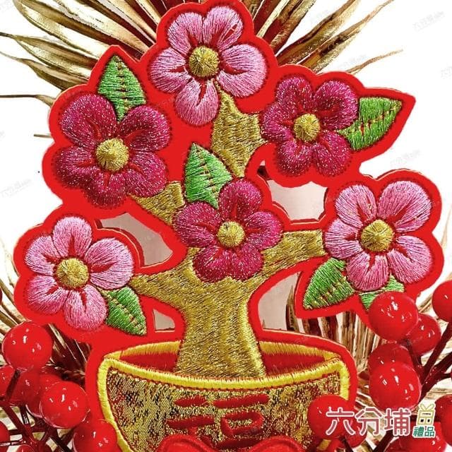 【六分埔禮品】招財貓桃花樹木頭底座擺飾-單入(春節擺飾過年新年快樂蛇年居家配件裝飾春節小物果樹裝飾樹)