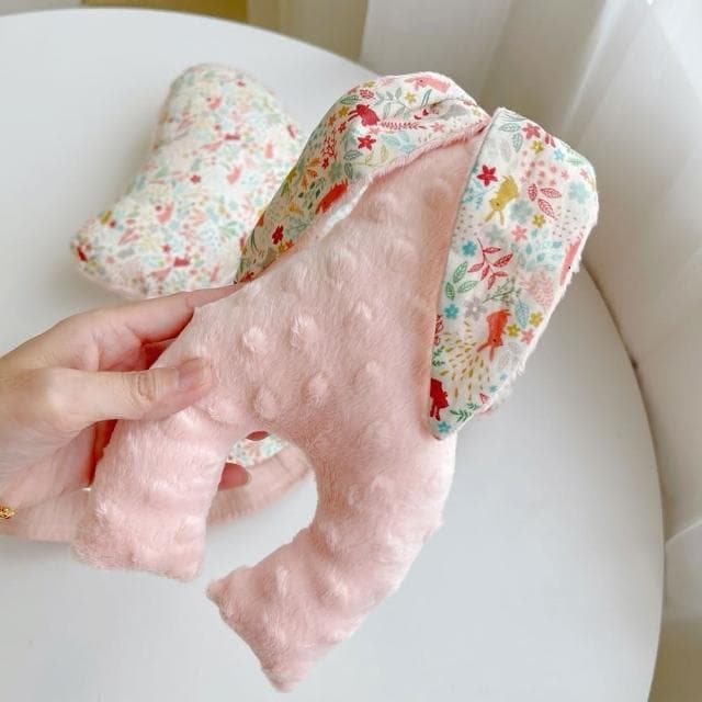 【Lianne baby】粉薄荷草兔嬰兒禮物天使枕圍兜安撫兔兔(彌月禮盒 滿月禮 收涎禮週歲禮 嬰兒禮物)