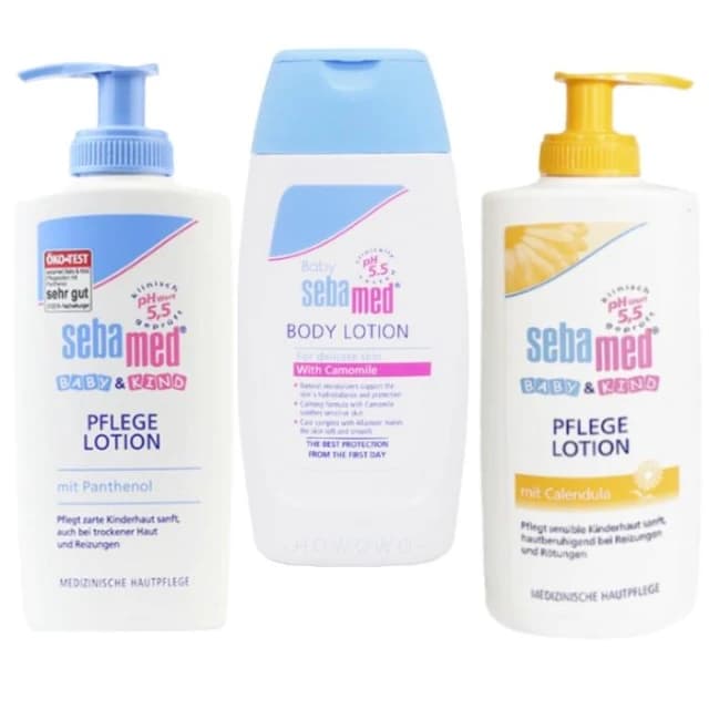 【SEBAMED 施巴】施巴 Sebamed 嬰兒潤膚乳液 200ml 金盞花植萃乳液 PH5.5 聖約翰花 按壓式 寶寶乳液 嬰兒護膚乳液