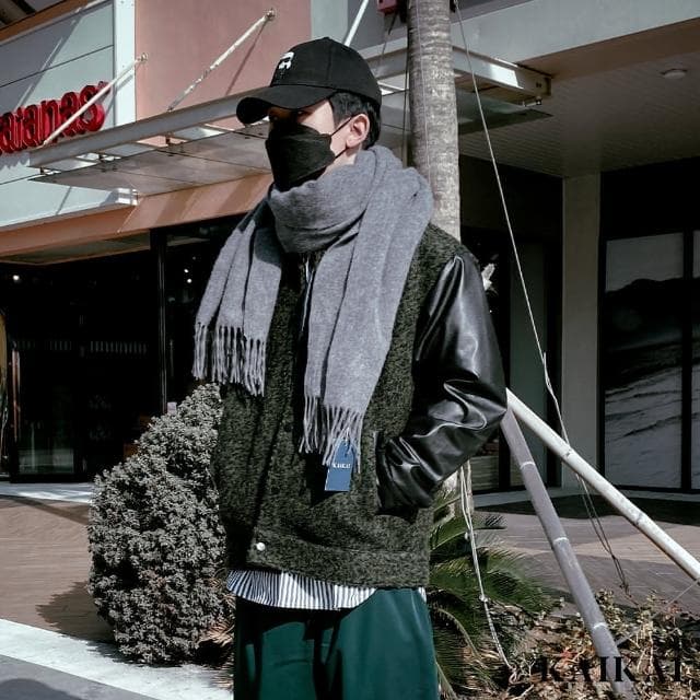 【KAI KAI】純羊毛素色圍巾(男款/女款 保暖不掉毛 披肩/毯子 百搭大圍巾)