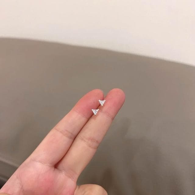 Miss Si 現貨速發 S925銀針超閃愛心五角星鑽石 迷你鋯石耳釘精緻套裝組合簡約養耳洞耳飾百搭款