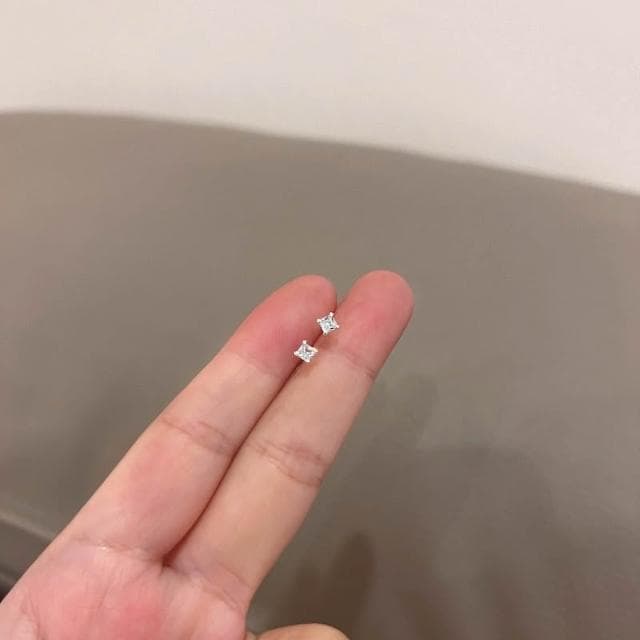 Miss Si 現貨速發 S925銀針超閃愛心五角星鑽石 迷你鋯石耳釘精緻套裝組合簡約養耳洞耳飾百搭款