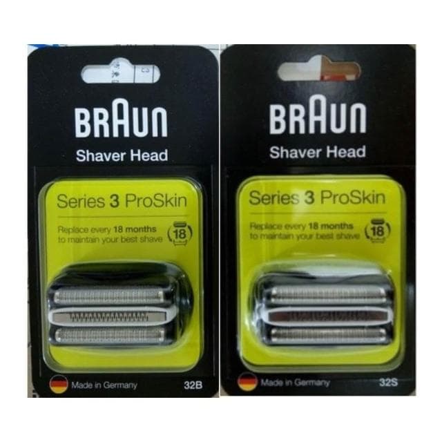 【BRAUN 百靈】德國正品 BRAUN 百靈 電動刮鬍刀頭組 32B 32S S3 3090 3080(平行輸入)