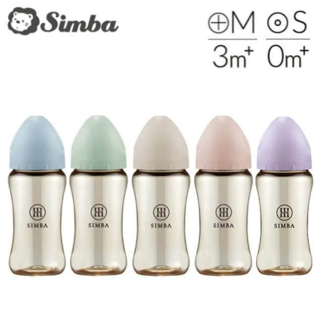 【Simba 小獅王辛巴】蘊蜜鉑金PPSU寬口防脹氣奶瓶270ml-十字孔/圓孔(寬口奶瓶)