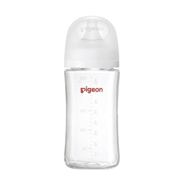 【Pigeon 貝親】第三代母乳實感玻璃奶瓶240ml-純淨白(玻璃奶瓶)