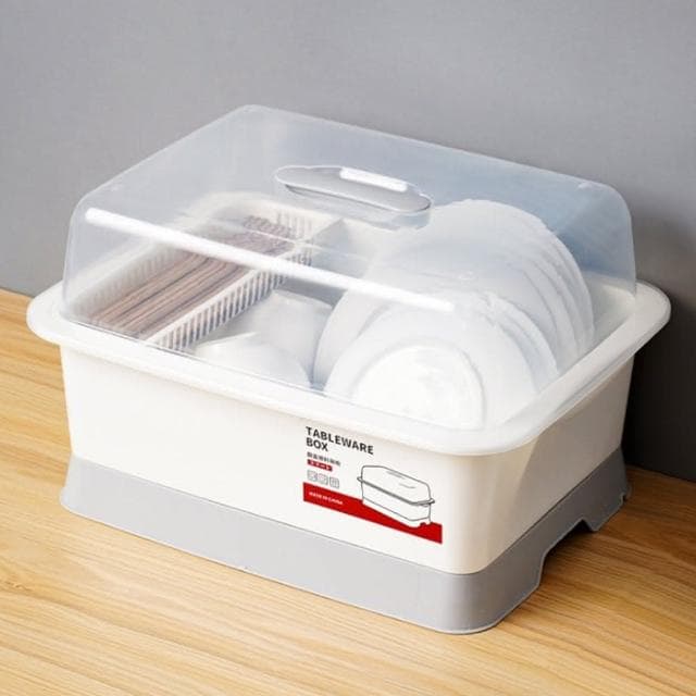 【JOEKI】簡約餐具瀝水收納櫃瀝水收納盒 廚房瀝水架 碗盤架 筷架 置物架  餐具筷子湯勺碗盤收納