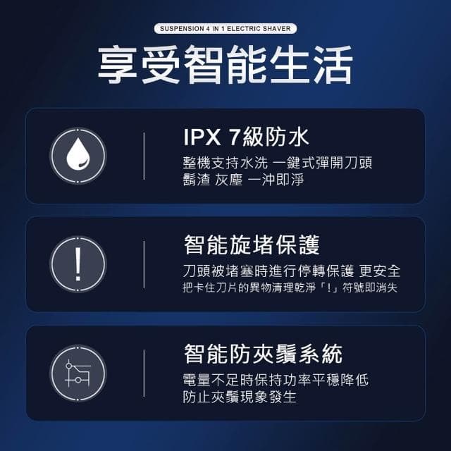 全機水洗 4D浮動刀頭 電動刮鬍刀  鼻毛刀 鬢角刀 洗臉機 剃鬚刀 電鬍刀