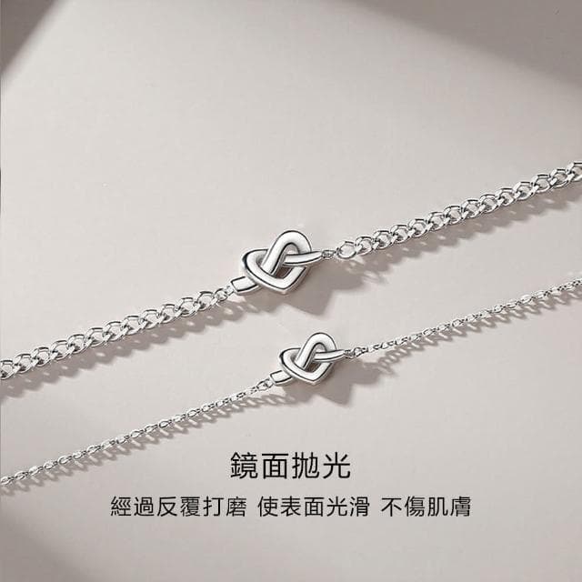 【Lydia】現貨 925純銀設計同心結情侶手鍊聖誕節送禮、情人節禮物、生日禮物#0926409