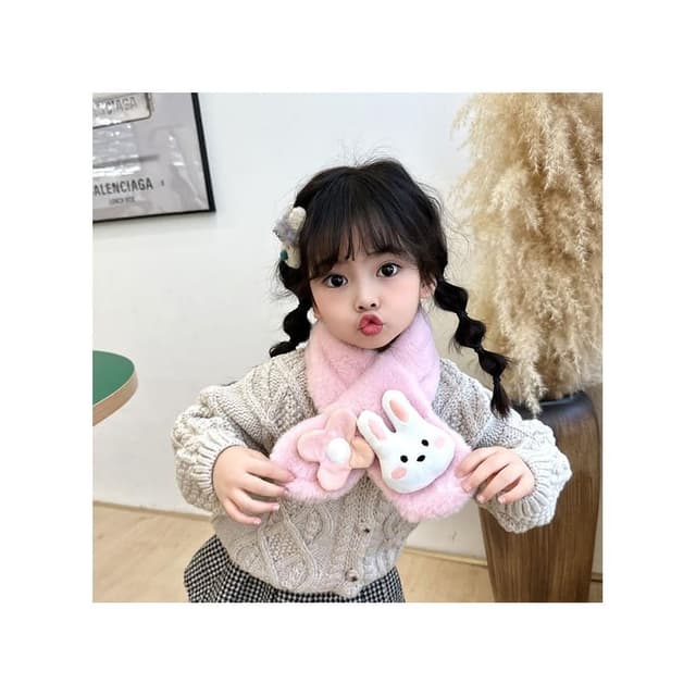 【JDUDS】新款兒童秋冬毛絨圍巾 可愛圍巾 兒童圍脖 動物圍巾 小孩圍巾 舒適圍巾 寶寶圍巾