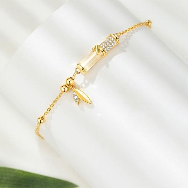 【Paiya 派亞】s925純銀竹節手鏈鍍18K金感節節升手飾合田美玉送女友情人節禮物交換禮物/聖誕禮物/送禮