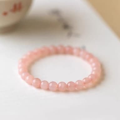 【Paiya 派亞】粉紅色水晶粉水晶手鏈女款招桃花轉運珠少女心手串ins 超仙送禮好物/交換禮物