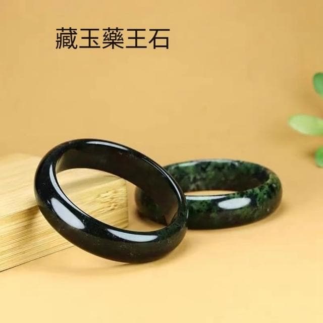 【Paiya 派亞】西藏玉藥王石玉手镯墨綠玉橄榄綠女手飾品活磁墨玉藥王石手镯送禮好物/交換禮物